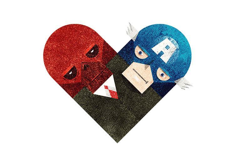 VersusHearts-Skull-vs-CaptainAmerica-Dan-Matutina