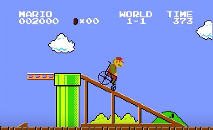 Super Mario en silla de ruedas