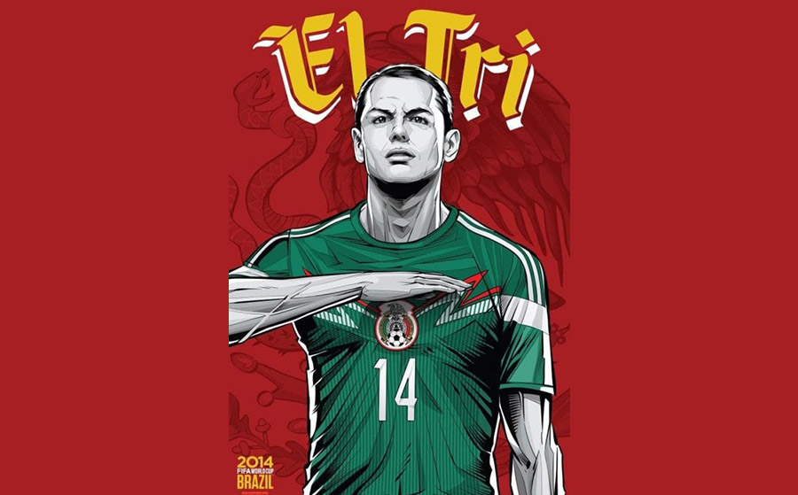 ilustraciones mundiales de futbol